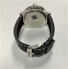 TISSOT SUPERSPORT BLUE DIAL BLACK LEATHER STRAP 44MM MEN'S QUARTZ WATCH